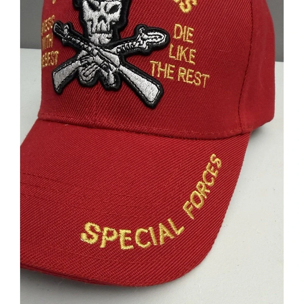 US Army Special Forces Hat Red Green Beret Skull Cap Mess With The Best Rothco